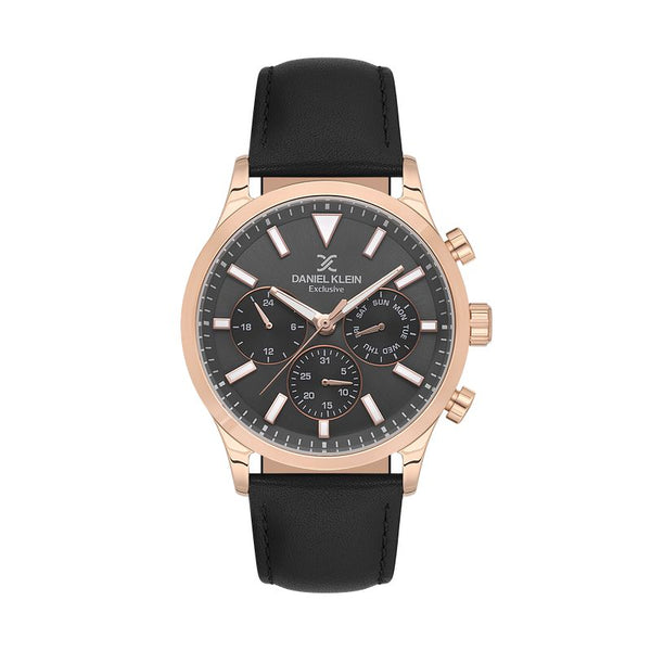 Daniel Klein Exclusive Black Dial Multifunction Watch Daniel Klein Watches