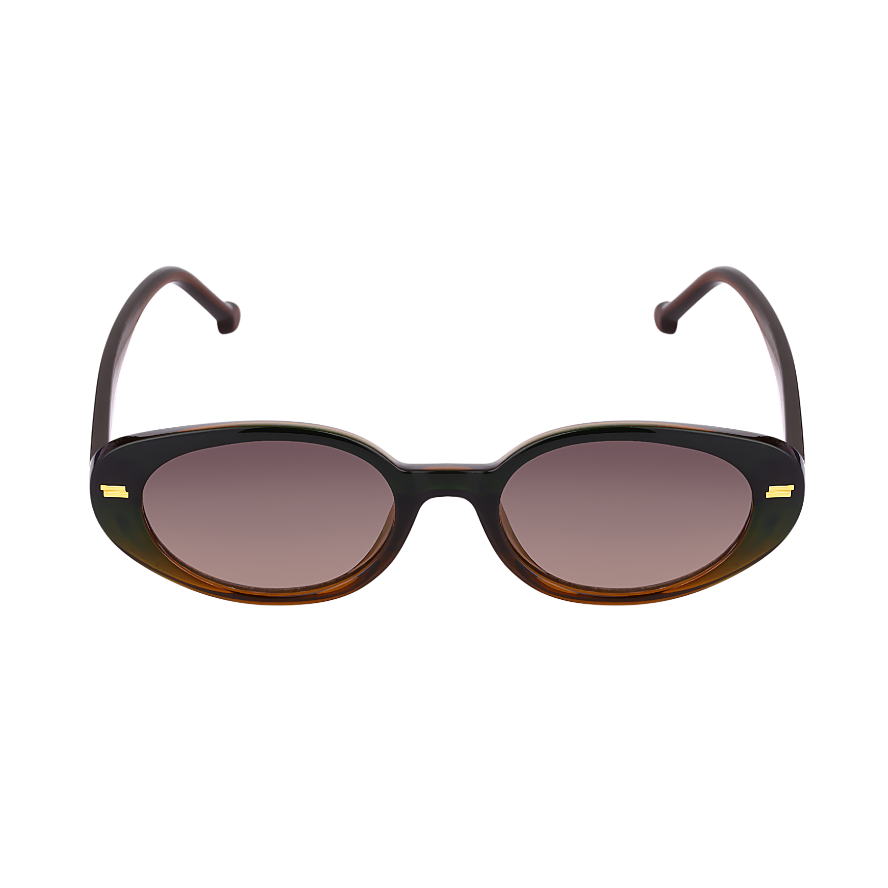 Daniel Klein Women’s Tortoiseshell Oval Sunglasses with Brown Lenses