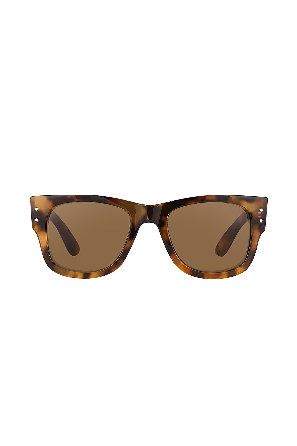 Daniel Klein Unisex Tortoiseshell Square Sunglasses with Brown Lenses