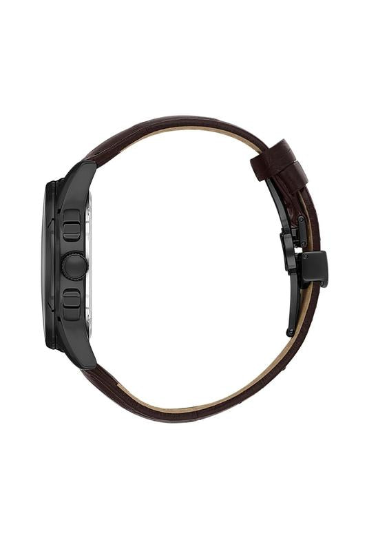 Daniel Klein Exclusive Men’s Multifunction Leather Strap Watch