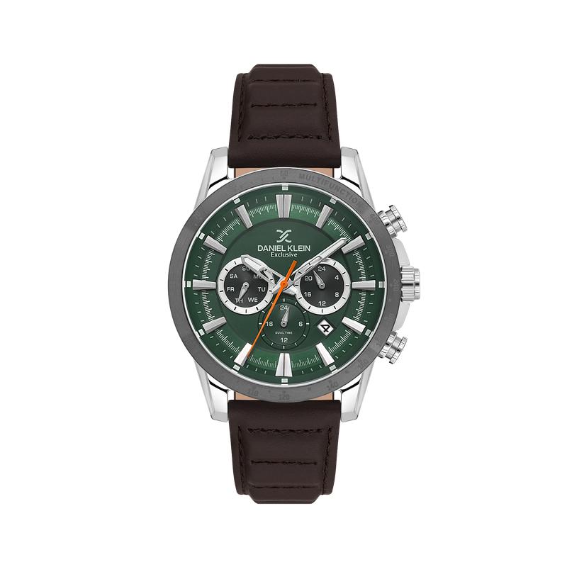 Daniel Klein Exclusive Men’s Multifunction Leather Strap Watch