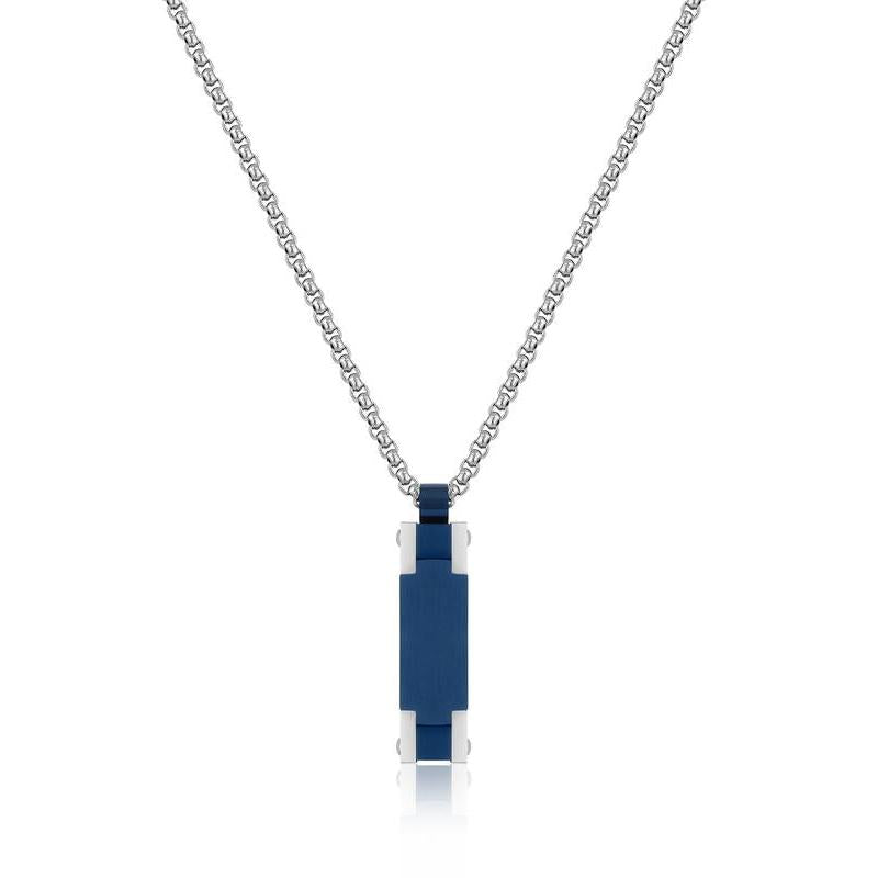 Daniel Klein Gents Blue & Silver Necklace