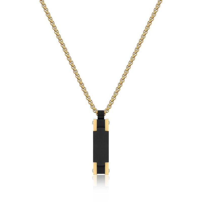 Daniel Klein Gents Gold & Black Necklace