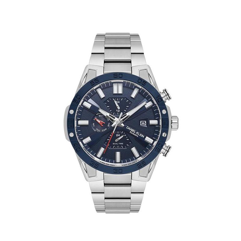 Daniel Klein Men’s Stainless Steel Dual Time Watch