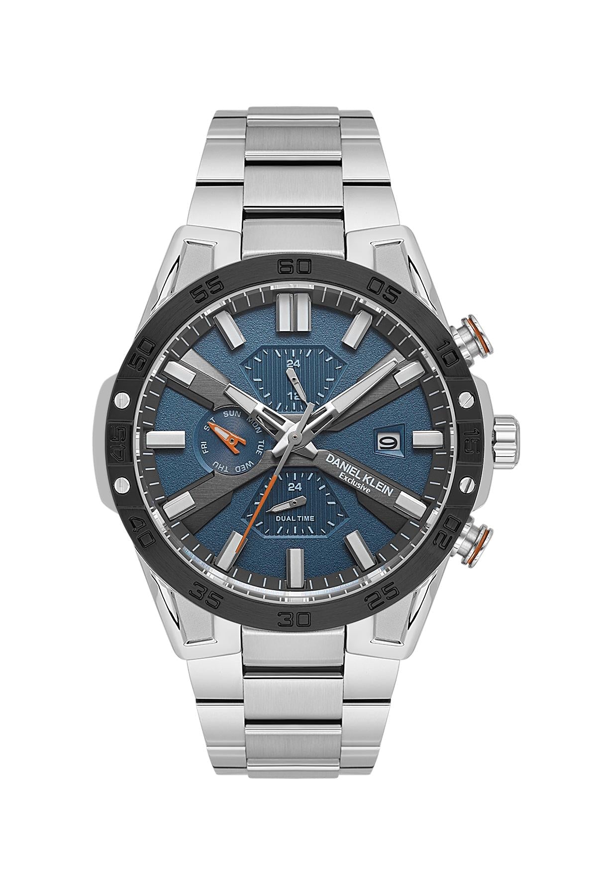 Daniel Klein Men’s Stainless Steel Dual Time Watch