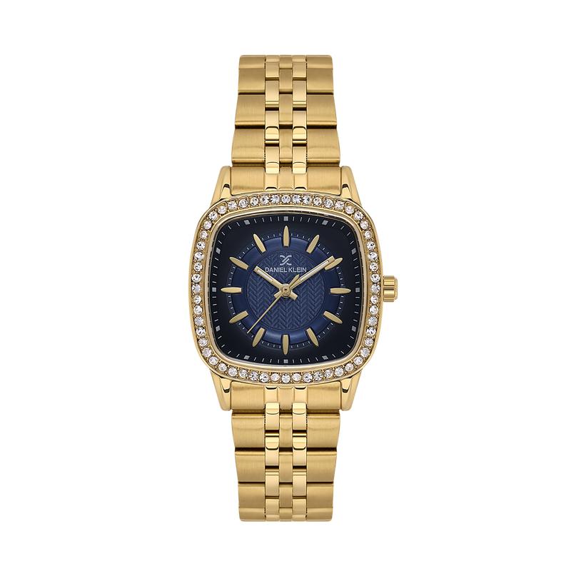 Daniel Klein Premium Gold Tone Blue Dial Analogue Watch
