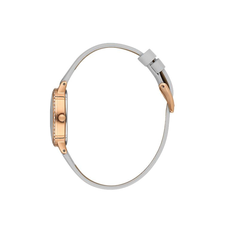 Daniel Klein Premium Gold Tone White Leather Watch