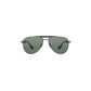 Daniel Klein Unisex Black Aviator Sunglasses with Green Lenses