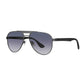 Daniel Klein Unisex Black Aviator Sunglasses with Grey Gradient Lenses