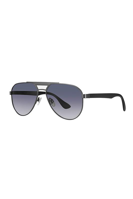 Daniel Klein Unisex Black Aviator Sunglasses with Grey Gradient Lenses