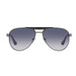 Daniel Klein Unisex Black Aviator Sunglasses with Grey Gradient Lenses