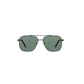 Daniel Klein Unisex Black Square Aviator Sunglasses with Green Lenses