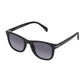 Daniel Klein Unisex Black Square Sunglasses with Gradient Lenses