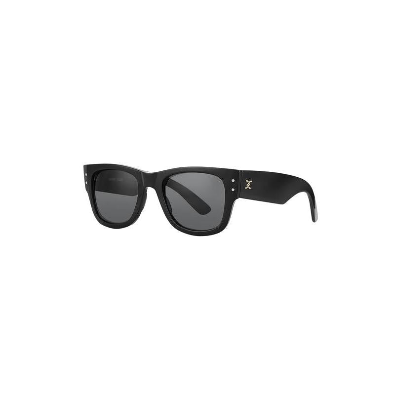 Daniel Klein Unisex Black Square Sunglasses with Grey Lenses