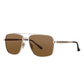 Daniel Klein Unisex Gold Aviator Sunglasses with Brown Lenses