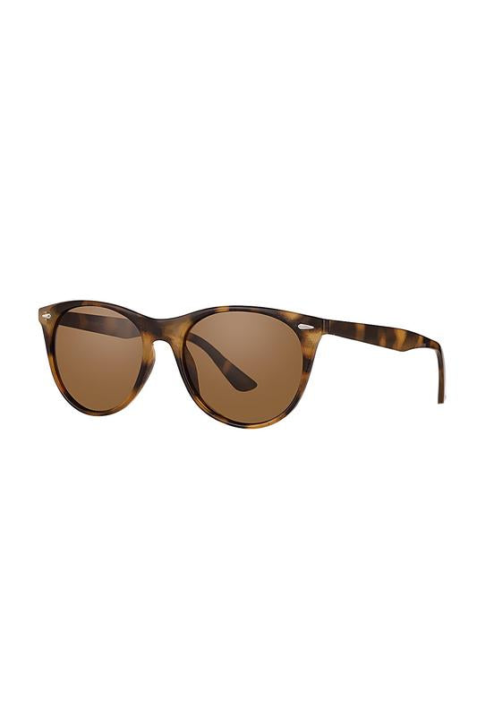 Daniel Klein Unisex Tortoiseshell Round Sunglasses with Brown Lenses