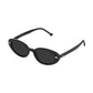 Daniel Klein Women’s Black Oval Sunglasses with Gold Accent
