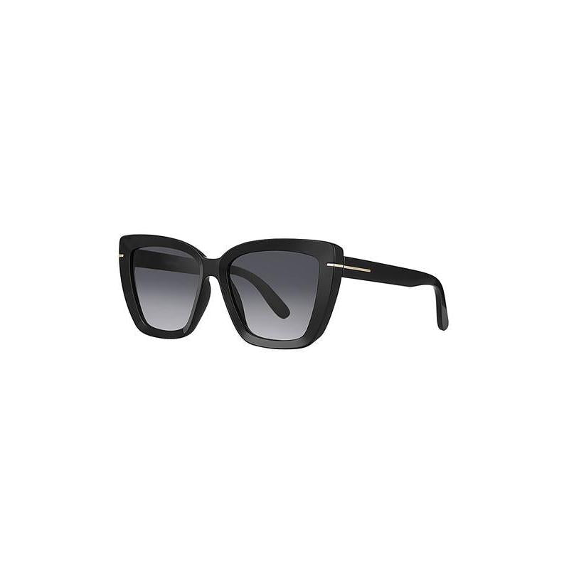 Daniel Klein Women’s Black Oversized Square Sunglasses with Grey Lenses