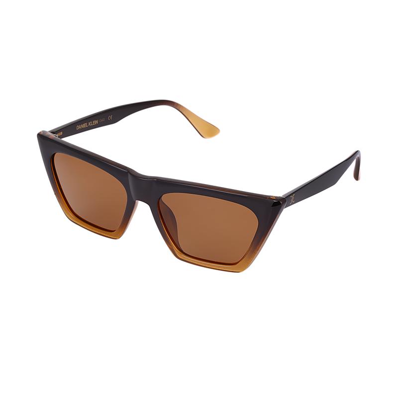 Daniel Klein Women’s Brown Ombre Cat-Eye Sunglasses