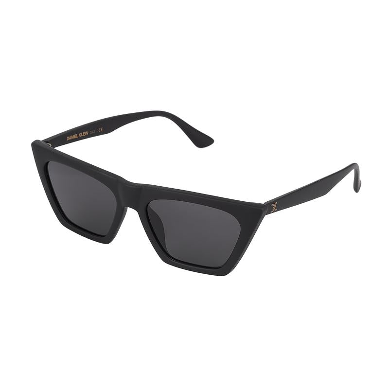 Daniel Klein Women’s Matte Black Cat-Eye Sunglasses