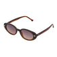 Daniel Klein Women’s Tortoiseshell Oval Sunglasses with Brown Lenses