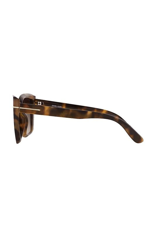 Daniel Klein Women’s Tortoiseshell Oversized Square Sunglasses with Brown Lense