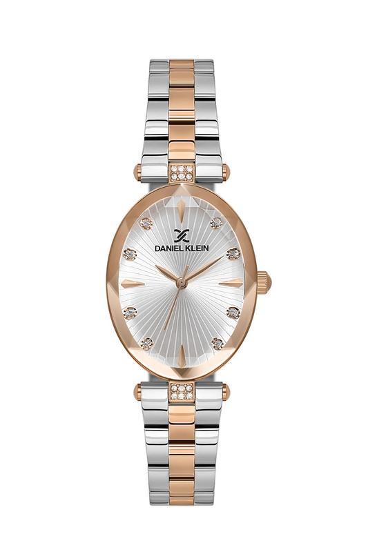 Daniel Klein Women’s Two-Tone Rose Gold & Silver Oval Watch