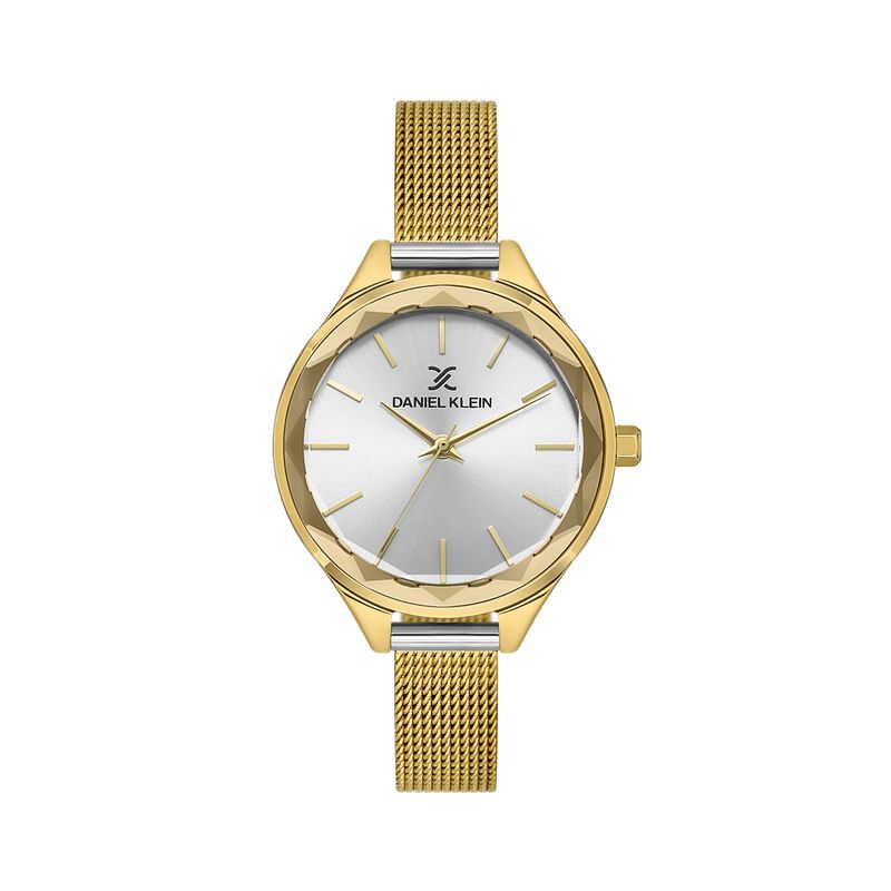 Daniel Klein IP Gold Premium Silver Dial 3 Hands Watch