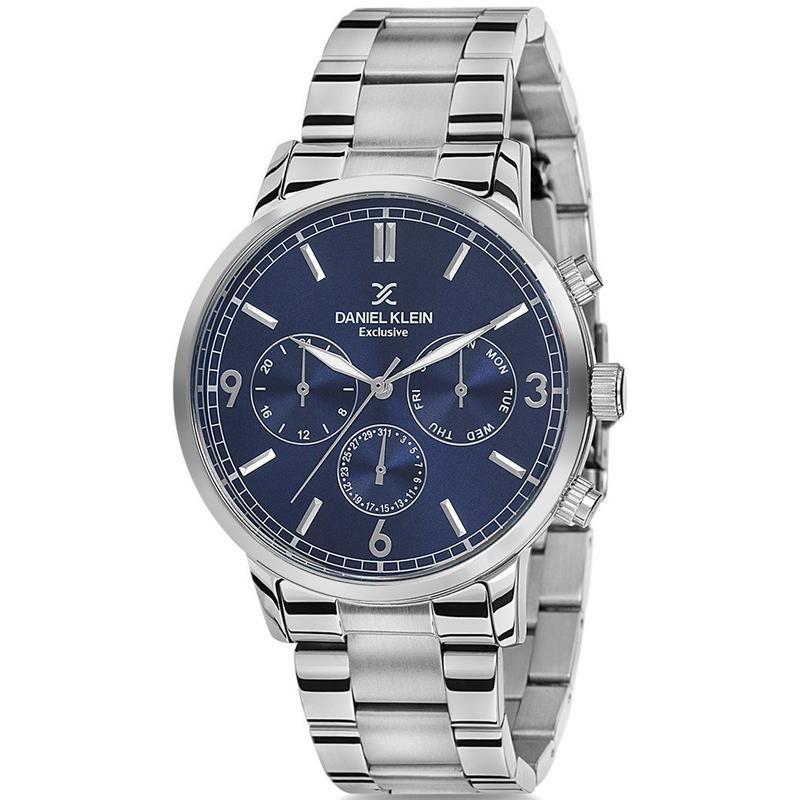 Daniel Klein Gents Blue Multifunction Stainless Steel Strap