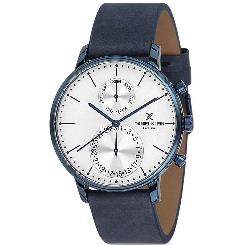 Daniel Klein Gents Dress Leather Strap 2 Sub Dials